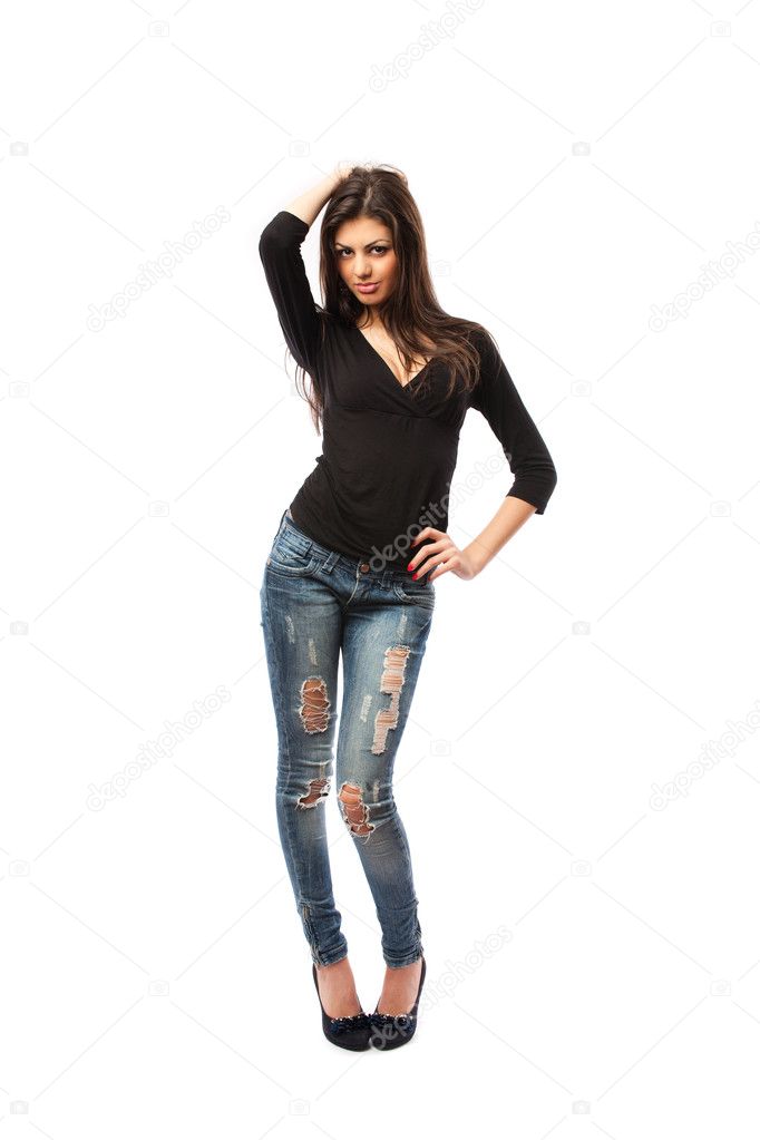 Attractive latin lady, full body shot ⬇ Stock Photo, Image by © Xalanx ...