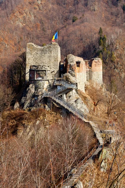 Poienari ルーマニアでドラキュラ要塞 — ストック写真