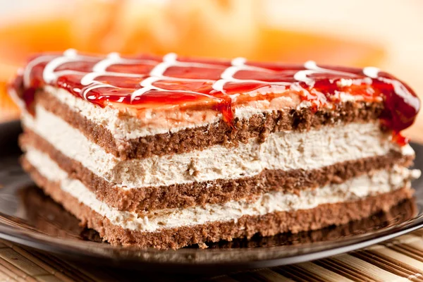 Closeup Delicious Layered Cookie Plate Shallow Dof — Stock Photo, Image