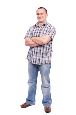 Casual man isolated on white