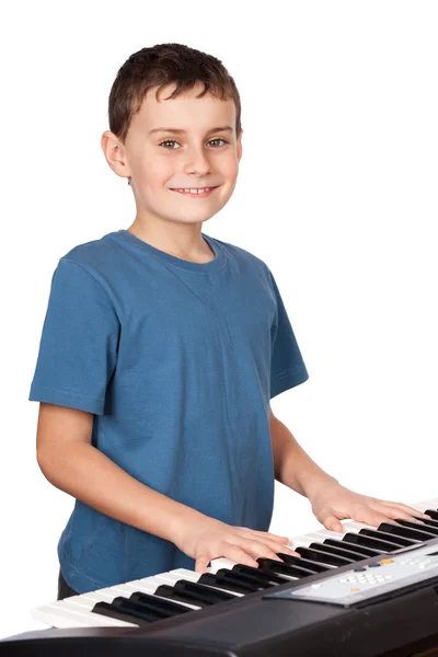 Niño tocando el piano —  Fotos de Stock
