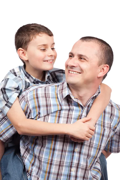 Lycklig far och son — Stockfoto