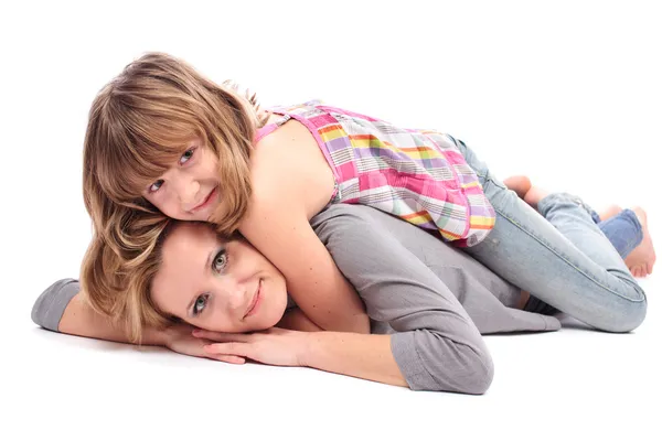 Madre e figlia si divertono — Foto Stock