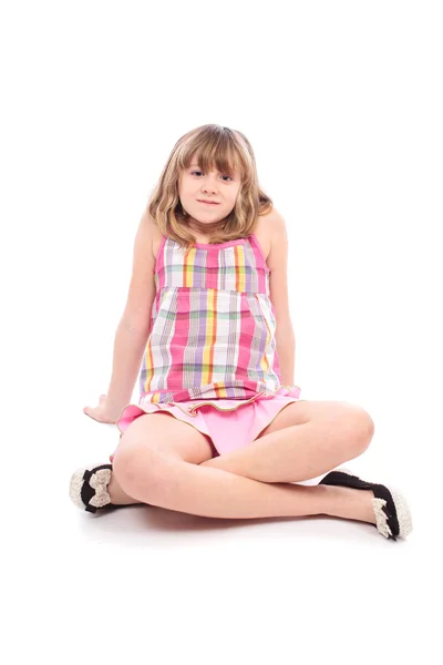 Little girl isolated on white Stock Image