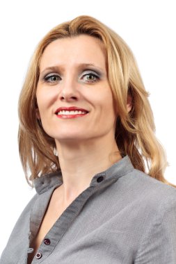 Smiling confident busineswoman clipart