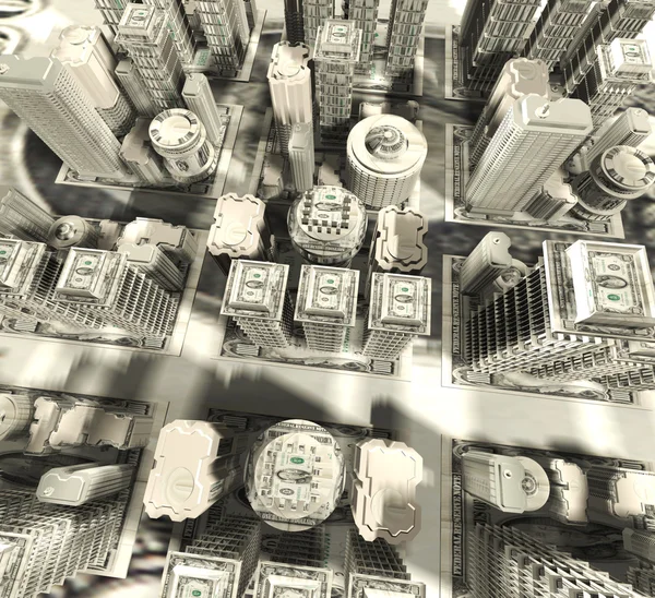 Dollars city — Stock Photo, Image
