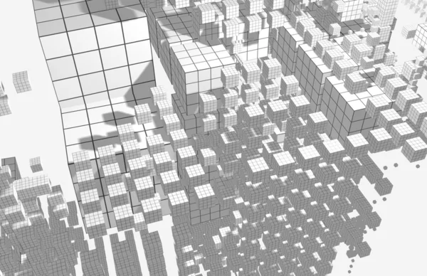 3D-ruimte kubussen — Stockfoto