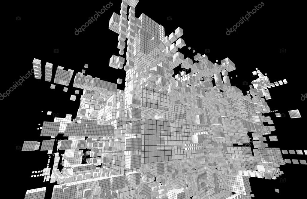 3D space cubes — Stock Photo © zeber2010 #4818226