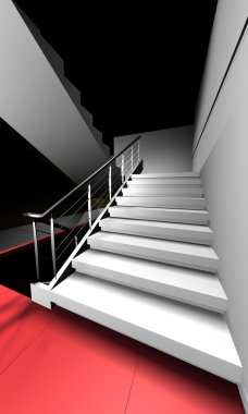 3d render stairway clipart