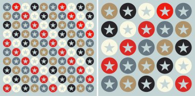 Circles with stars pattern background clipart