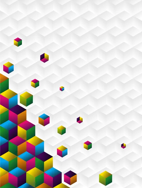 多色の立方体の背景 ベクトル利用可能 — ストックベクタ