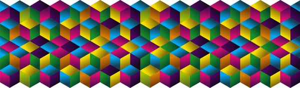 Multicolored Cubes Background Vector Pattern — Stock Vector