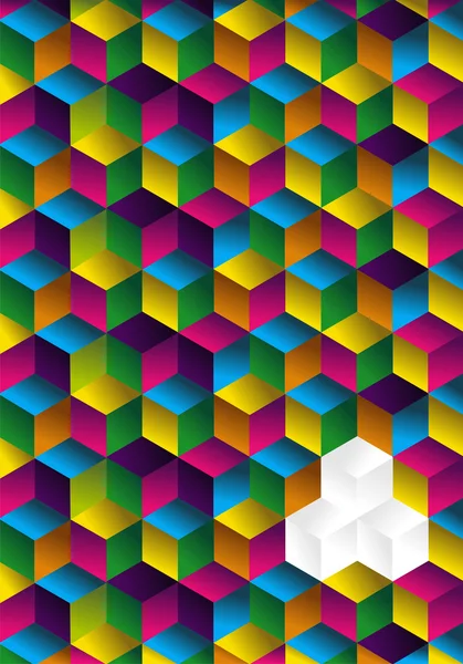 Цветной Кубический Фон Белым Пространством Идеально Подходит Брошюры Презентаций Доступный — стоковый вектор