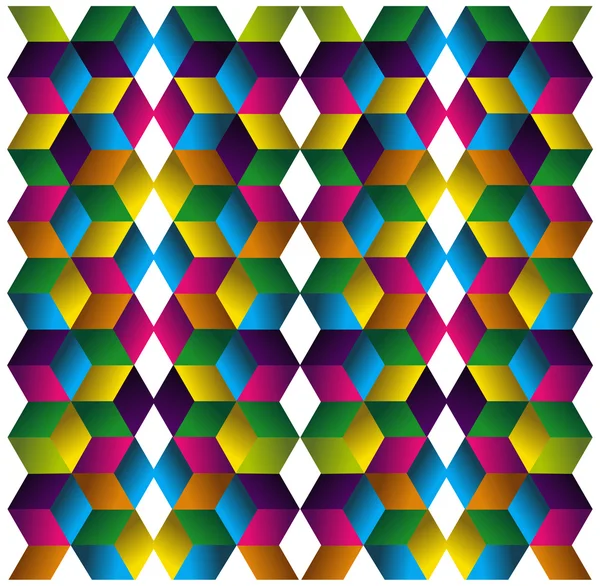 Muliticolored キューブ パターン. — ストックベクタ