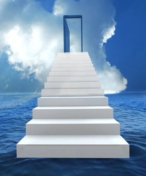 Escadaria de negócios de risco e sucesso — Fotografia de Stock