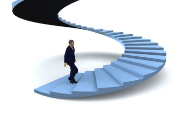 Man stairway to success clipart