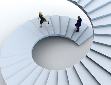 Staircase to the success. clipart