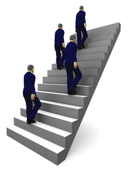 Escadaria 3d para o sucesso do negócio . — Fotografia de Stock