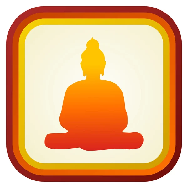 Silhouette de Bouddha ilustration . — Image vectorielle