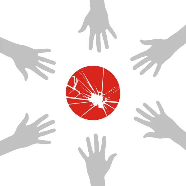 Japan helpt — Stockvector
