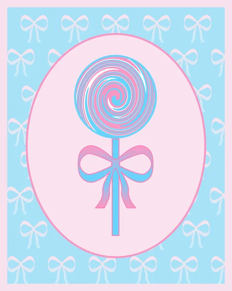 Pink and blue lollipop — Stock Photo, Image