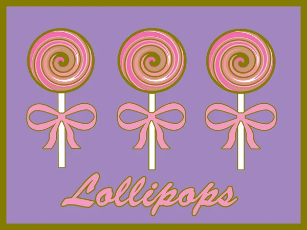 Pink swirly lollipops — Stock Photo, Image