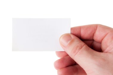 Hand Holding a Bussines Card for Your Copytext clipart