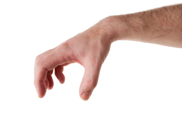 Mão masculina escolhendo seu objeto — Fotografia de Stock