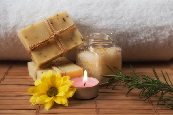 Surowego Soap Naturalny Peeling Krem — Zdjęcie stockowe