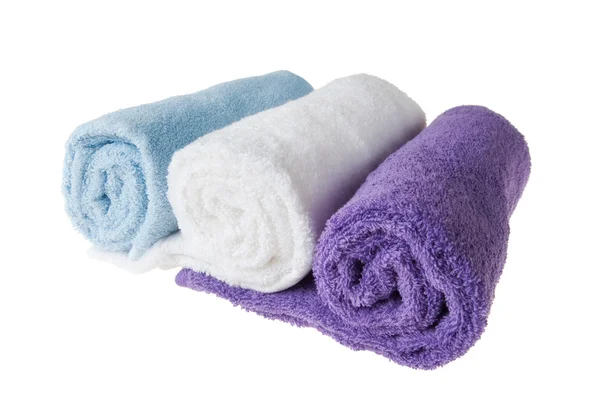 Asciugamani Colorati Isolati Bianco — Foto Stock