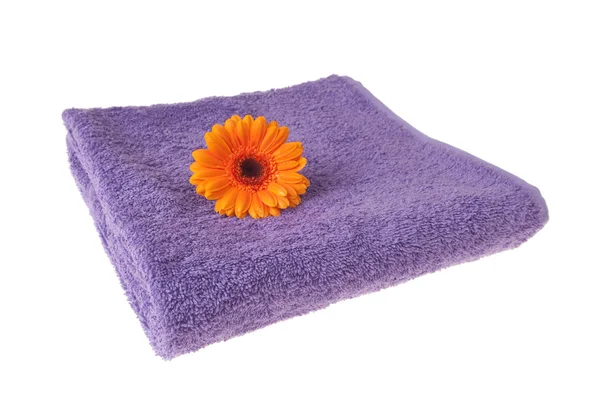 紫色软毛巾 — 图库照片