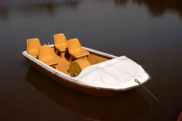 Anchored Tourist Boat Ready Fun Ride — Stock Photo, Image