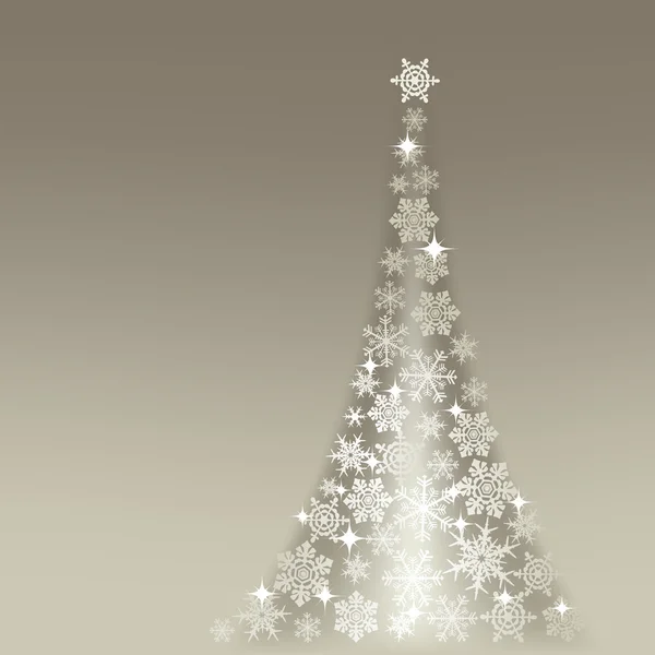 Abstraktní vánoční stromeček - jednoduché kreslení — Stockový vektor