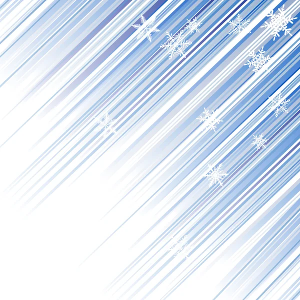 冬の背景、雪片 - ベクトル イラスト — ストックベクタ