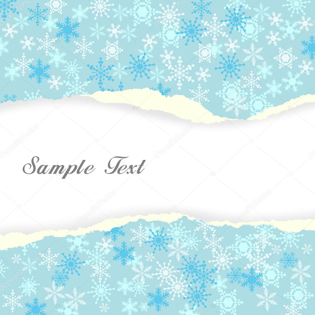 Winter background, snowflakes - vector illustration
