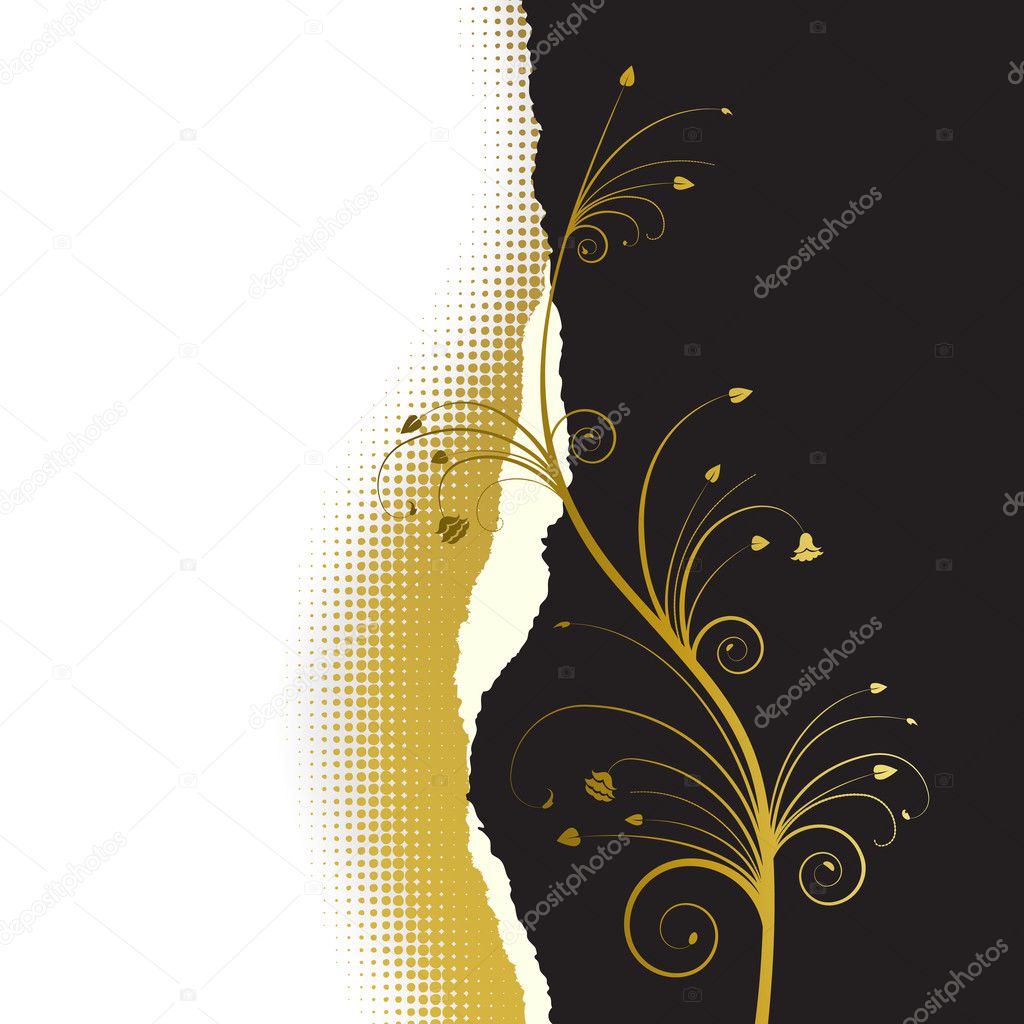 Floral Background, ornament, leaves and flowers