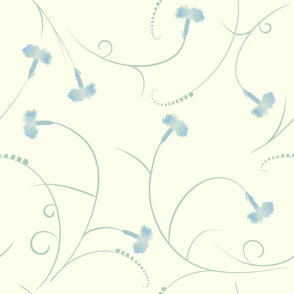 Floral bakgrund, blåklint — Stock vektor