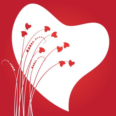 Valentine's day abstract with dandelion clipart