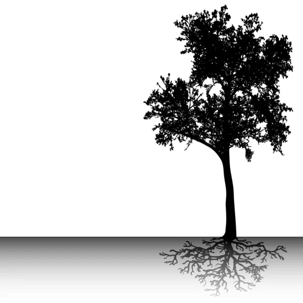 Abstracte boom met een ruimte voor een tekst — Stockvector