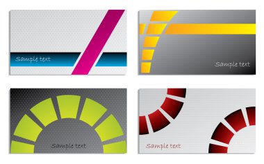 Abstract business card set clipart