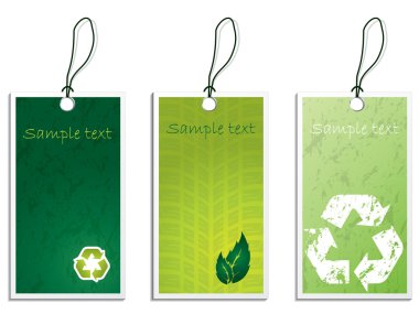 Eco label set clipart