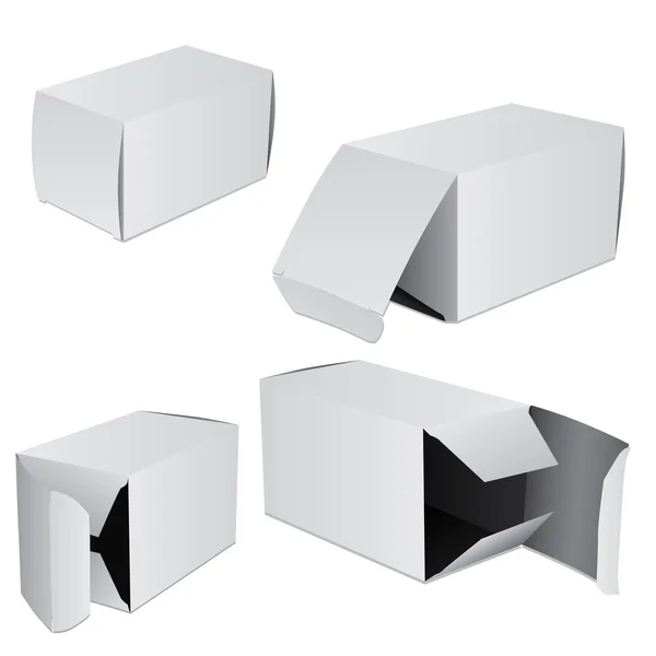 Conjunto de cuatro cajas — Vector de stock