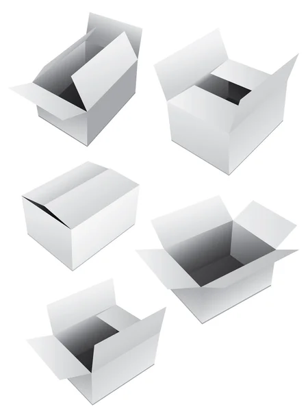 Новый набор векторных коробок — стоковый вектор