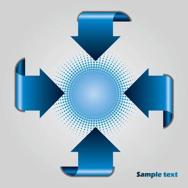 Брошура презентації синьої стрілки — стоковий вектор