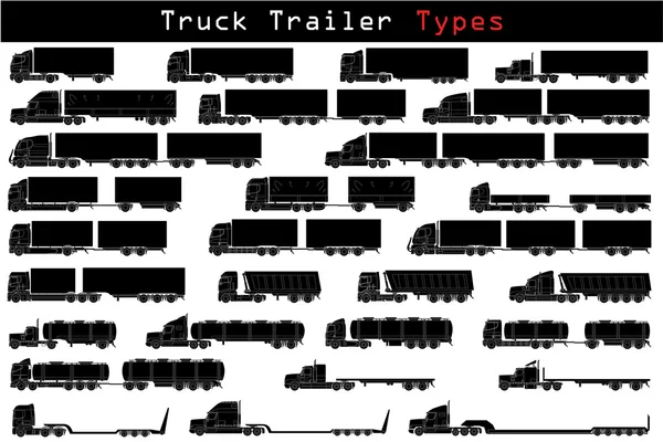 Types de remorque camion Illustration De Stock
