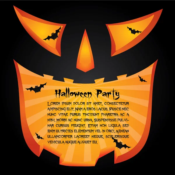 Cartão de festa halloween — Vetor de Stock