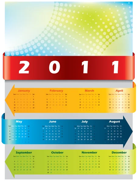 Calendário de seta para 2011 —  Vetores de Stock