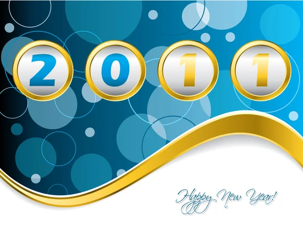 Dotted blue year counter — Stock Vector