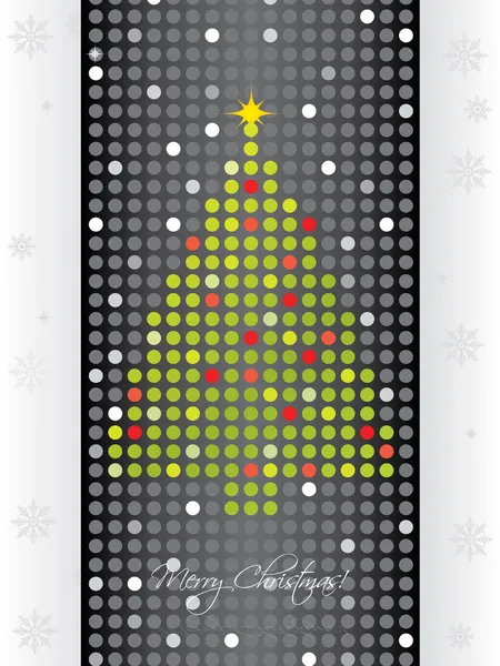 Gepunktete Weihnachtskarte — Stockvektor