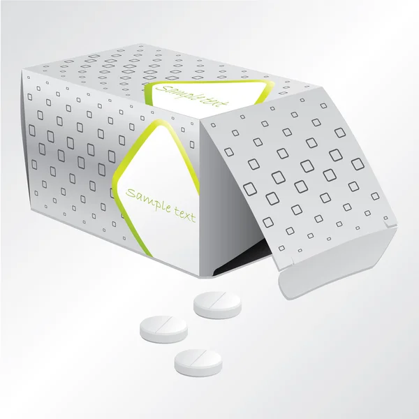 Pill box design — Stock Vector